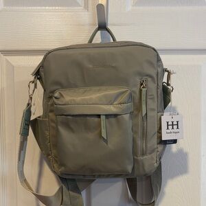 BNWT HAUTE HIPPIE Sage Green Women's Travel On The Go Viral Backpack